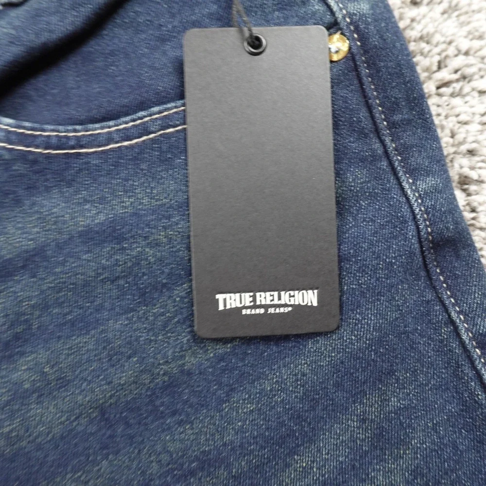 NEW True Religion Jeans Mens 32X32 Blue Denim‎ Pants Geno Relaxed Slim Straight